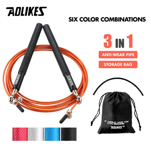 AOLIKES 1 STÜCKE Crossfit Speed Springseil Professionelles Springseil Für MMA Boxing Fitness Skip Workout Training Mit Tragetasche
