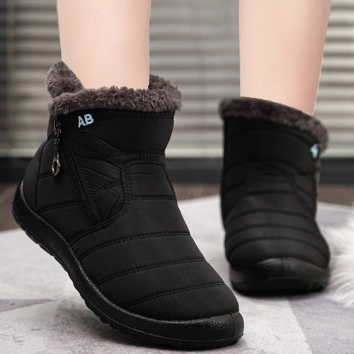 Frauen Stiefel Wasserdichte Schneestiefel Weibliche Plüsch Winterstiefel Frauen Warme Stiefeletten Winterschuhe Frauen Freizeitschuhe Plus Größe