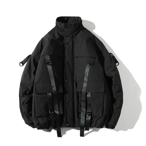 The Block Sentinel | Insulated Winter Parka — Ribbed Panels, Multi-Pocket Urban Outerwear