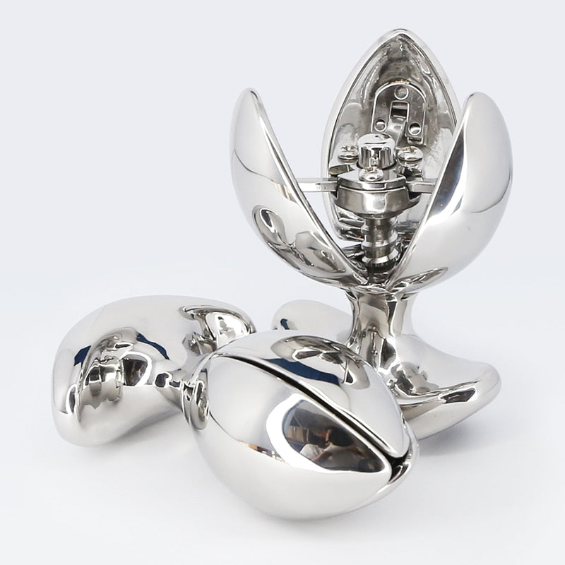 Heavy Anus Beads ASSLOCK Stainless Steel Anal Plug With Lock Expanding