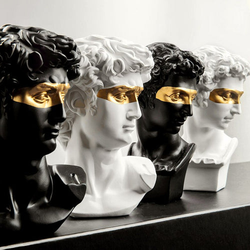 David Sculpture 15cm Height The Head Of David Statue Decoration Resine Moderne Statuette Modern Art Statue Home Resin Abstract