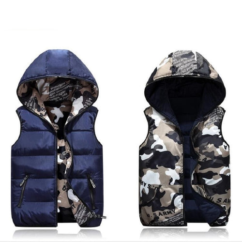 Eltern-Kind-passende Outfits Camouflage Kinderweste Baumwolle Mädchen Jungen Weste Kinderjacke Kinder Oberbekleidung für 100-185cm