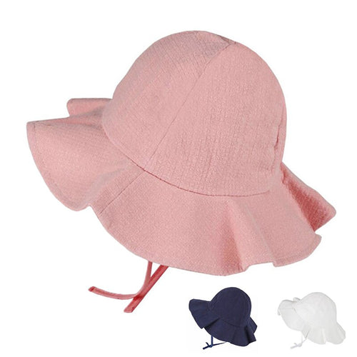 Sommer-Baby-Eimer-Kappen-Kind-Kind-Blumenpanama-Hut-im Freienstrand-Sonne-Kappen-reizende Spitze-Prinzessin-Krempe-Kind-Hut-Kappen