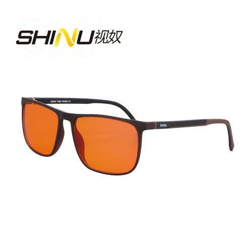 Herren Brillen Blaulichtfilter Brille Männer Orangefarbene Gläser 99% Blockierung Anti-Blau Computer Gaming Brille Korrektionsbrille individuell