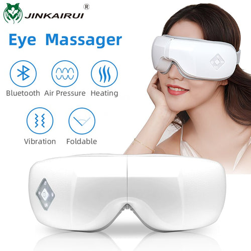 Jinkairui Smart Airbag Vibration Eye Massager Heating Eye Care Instrument with Bluetooth Music Relieves Fatigue Dark Circles