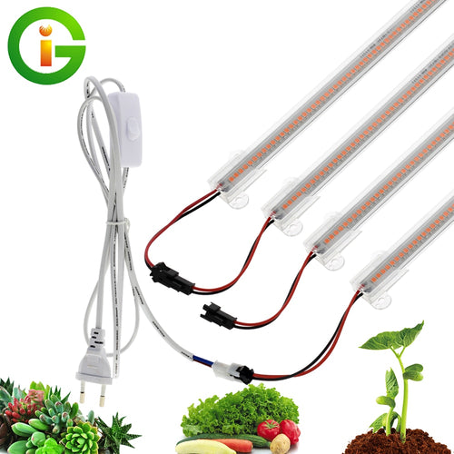 LED Grow Light 220 V Vollspektrum-LED-Stablampe für Pflanzen Hohe Lichtausbeute 8 W 50/30 cm für Gewächshausblumen