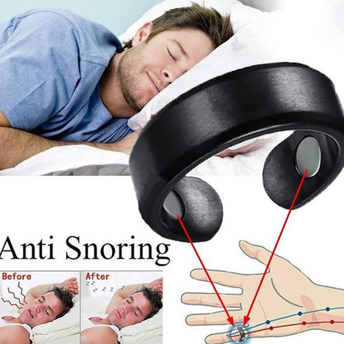 Anti-Schnarch-Gerät Ring Magnetfeldtherapie Akupressur-Behandlung gegen Fingerring Anti-Schnarch-Schlafhilfe zum Schnarchen