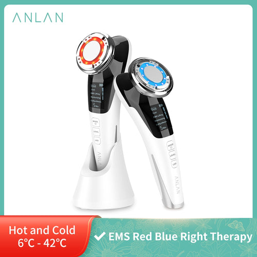 EMS-Gesichtsmassagegerät LED-Lichttherapie Sonic Vibration Faltenentfernung Hautstraffung Hot Cool Behandlung Hautpflege Schönheitsgerät