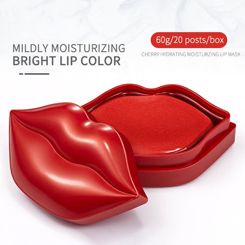 Cherry Hydrating Moisturizing Lip Mask Lip Sleeping Mask Lip Balm Anti-Drying Lightening Lip Lines Lip Care 1Pcs TSLM1
