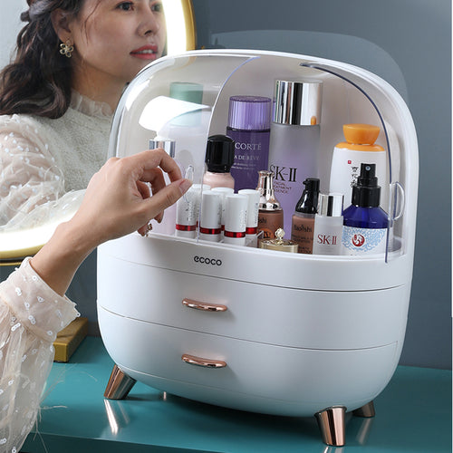 Transparente Kosmetik-Aufbewahrungsbox, Make-up-Schublade, Organizer, Schmuck, Nagellack, Schminkbehälter, Desktop-Schönheits-Aufbewahrungskoffer