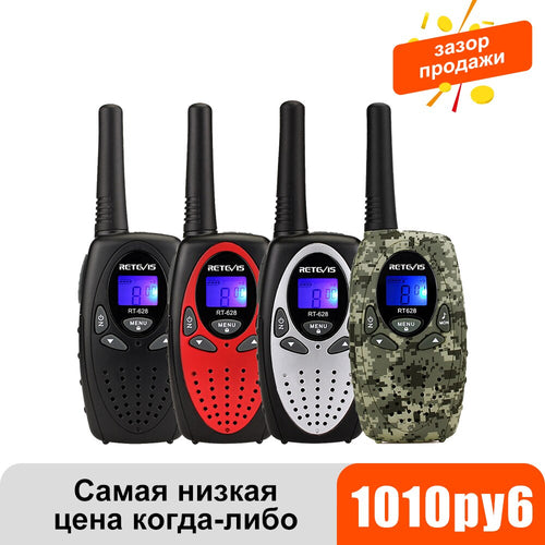 Retevis RT628 Walkie Talkie Children 2pcs PMR PMR446 Four Colors 0.5W Children's radio Birthday Gift Walkie-talkie For Children