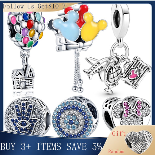 Heißer Verkauf 100% echter 925er Sterlingsilber Ariel Ballon Charm Fit Original Pandora Armband Herstellung von Mode DIY Schmuck für Frauen