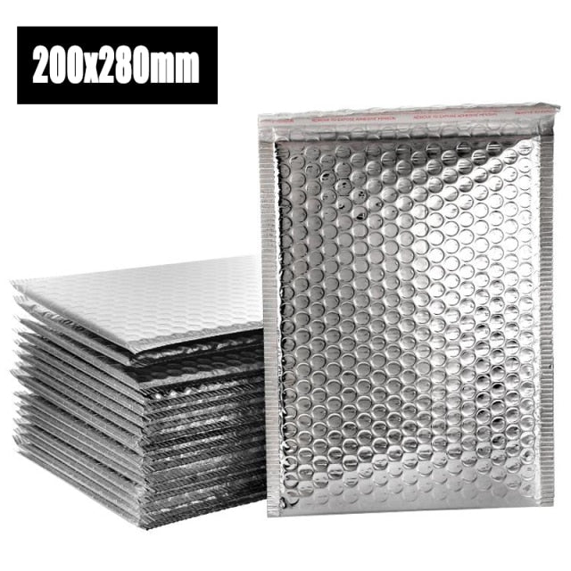 50pcs/Lot Foam Envelope Self Seal Mailers Padded Shipping Envelopes With Bubble Mailing Bag Shipping Packages Black Gold Silver