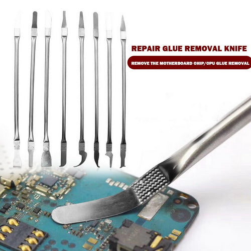 8-in-1-Telefon-Reparatur-Set Demontageklingen zur Reparatur von Mobiltelefonen, Computer-IC-Chips, CPUs, NAND-Metallentfernern, Handwerkzeug-Set