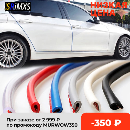 2.5m/5m/10m U Type Universal Car Door Protection Edge Guards Trim Styling Moulding Strip Rubber Scratch Protector For Car Auto