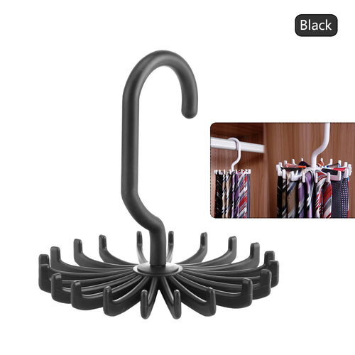 Krawattenhalter aus Kunststoff, tragbar, für Schränke, drehbarer Hakenhalter, Gürtel, Kleidung, Krawattenhalter, Aufbewahrung, Heimversorgung, Multifunktions