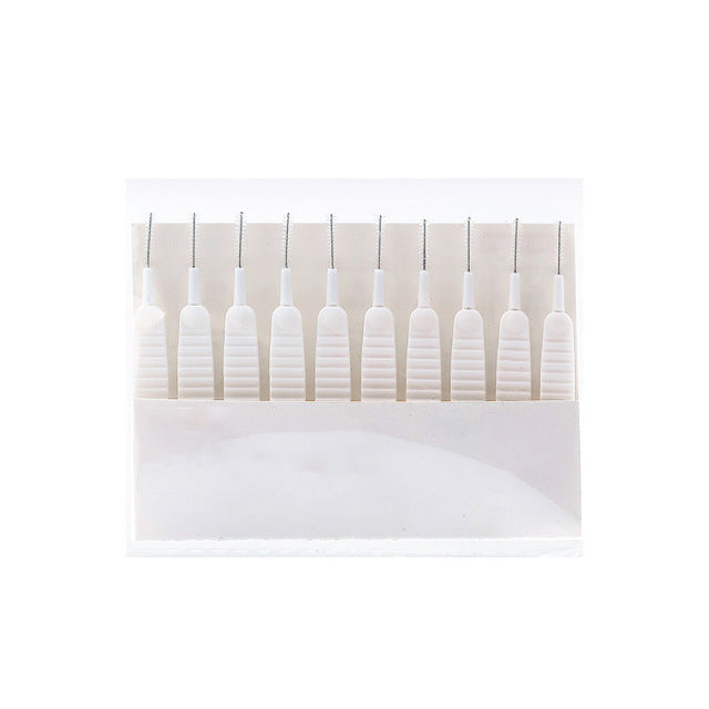10Pcs/Set Shower Head Cleaning Brush White Small Brush Pore Gap Clean Anti-clogging Nylon For Kitchen Toilet Phone Hole