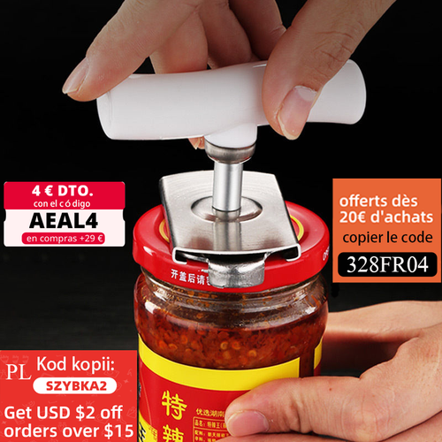 Kitchen Accessories Jar Opener Beer Bottle Can Gap Lids Off Easily Adjustable Size Stainless Steel Aluminium Alloy
