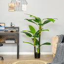 Homcom Artificial Banana Tree 150 cm with Pot and 18 Leaves for Home Decoration