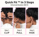 The Cascade | 360 Full Lace Invisi Strap Wig, Water Deep Curly Human Hair
