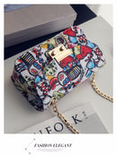 2022 Neue Damentaschen Sommer Graffiti Damen Designer Handtaschen Hochwertige Kette Mini Tasche Damen Umhängetaschen Für Frauen Clutch