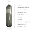Acecare 3L/6.8L/9L CE Carbon Fiber Scuba Diving Tank Bottle 30Mpa 300Bar 4500psi with Valve Fill Sta