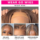 13x6 HD Highlight Glueless Perücke Echthaar Sofort tragbar für Frauen 30 32 Zoll Glatt Honigblond Lace Front Perücken im Angebot