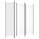 White 5-Panel Divider 250x200 cm Fabric Home decoration products, partition screens, privacy screens