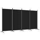 Divider with 4 Panels Black 346x180 cm in Fabric Home decoration products, partition screens, privacy screens
