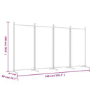 Divider with 4 Panels Black 346x180 cm in Fabric Home decoration products, partition screens, privacy screens