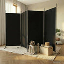Divider with 4 Panels Black 346x180 cm in Fabric Home decoration products, partition screens, privacy screens