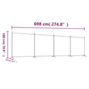 The Urban Veil | 4-Panel Fabric Room Divider, 698 x 180 cm
