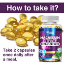 Magnesium Citrate - Muscle, Nerve and Energy Support, Improved Heart Health - 120 Capsules