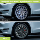 4PCS Wheel Cap 18 Inch Turbine Automobile Hubcap for Tesla Model 3 Highland 2023-2025 Hub Cap Performance Replacement for Tesla