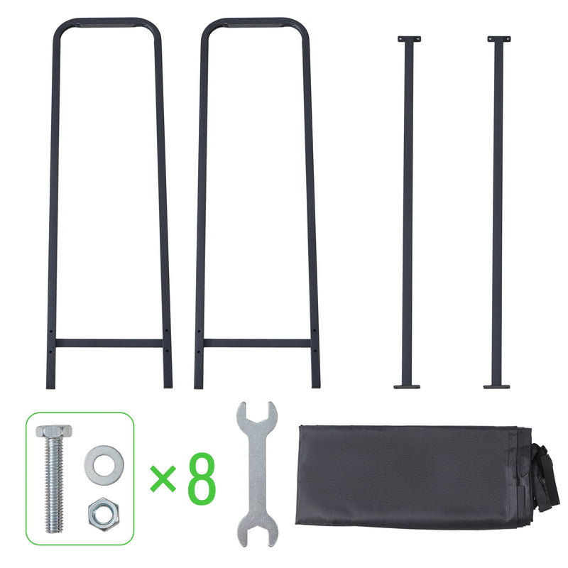 48" Large Metal Indoor Outdoor Fire Wood Log Rack With Cover, Waterproof Firewood Storage, Heavy Duty for Home and Outdoors