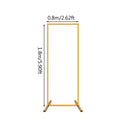 Gold Wedding Arch Backdrop Frame for Party Reusable Balloon Stand for Bridal Shower Birthday Ceremony Garden Decor 6/6.6/7.2FT