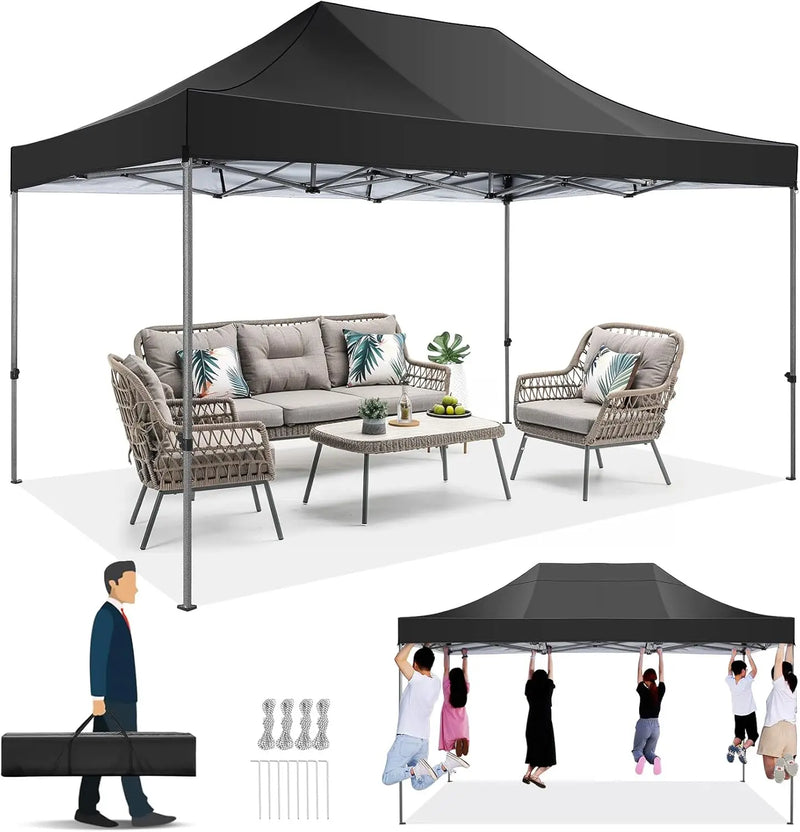 Gazebo 3x4.5m Waterproof Stable Outdoor Foldable Garden Gazebo without sidewall, for Party Tent, UV Protection 50+