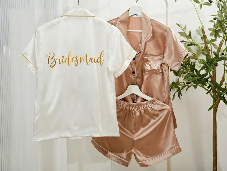 Softest Bridesmaid Pajamas, Personalized Short Pajamas, Bachelorette Party Gifts, Bridesmaids Proposal, Bridal Bride Party Gifts
