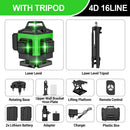 Self-Leveling Laser Level 16 Line 4D with Magnetic Base, 360 ° Rotatable, for Home Renovation, Construction, Carpentry