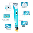 Caneta 3D Impressora Manual Infantil e Adulto Com Filamentos DIY Filamento Plastico ou ABS Tela LCD Desenho 3D Seguro Para Crian