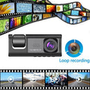 HD 1080P 3-Lens Car Camera 3 Channel Car DVRs Inside Vehicle Dash Cam Video Recorder Night Vision Dashcam With 32GB Memory Card