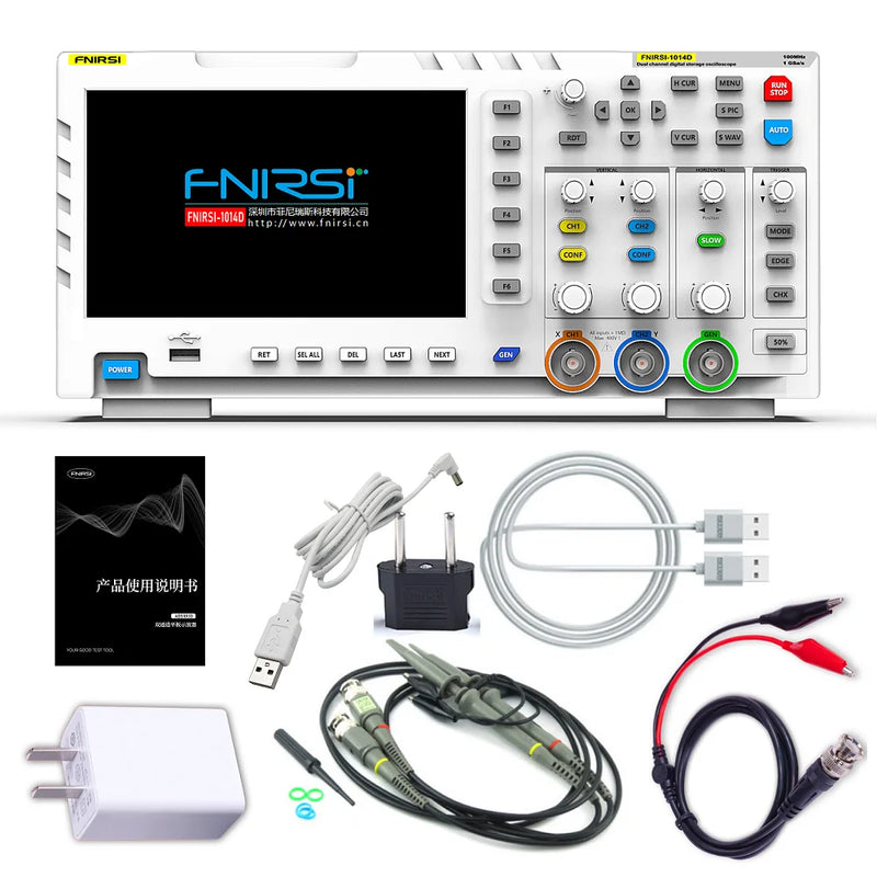 FNIRSI 1014D Digital Oscilloscope 2 In 1 Dual Channel output Signal producer 100MHz * 2 Ana-log Bandwidth 1GSA/s sanding spate