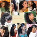 Rabo de Cavalo Curtos Ondas Profundas Cabelo Fibra Proteica Orgânica de Alta Qualidade Afro Cacheado 60cm100g "PATRICIA"-MODA