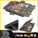 Portable Puzzle Table Felt Puzzle Platform with 6 Drawers 2-In-1 Stand 1000 Piece Puzzle Capacity Lightweight & Easy Store