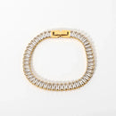 Uworld Stainless Steel Bead Chain Bangle Bracelet Waterproof Jewelry Statement Trendy Golden Metal браслеты на руку Man Girls