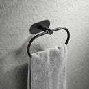 NEW-No Drilling Stainless Steel Bathroom Accessories Set Black Bathroom Self Adhesive Toilet Paper Holder Clothes Hook Towel Bar