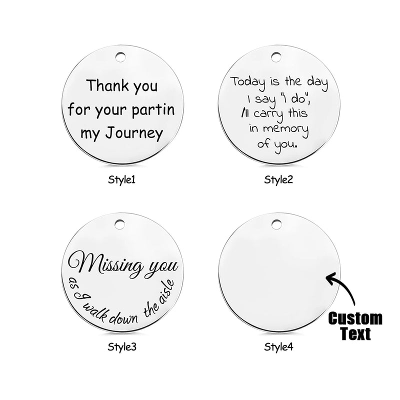 AILIN Dropshipping Customized Bridal Bouquet Photo Charm Memorial Stainless Steel Charms Wedding Keepsake Bouquets Jewelry Gifts