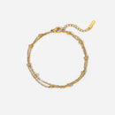 Uworld Stainless Steel Bead Chain Bangle Bracelet Waterproof Jewelry Statement Trendy Golden Metal браслеты на руку Man Girls