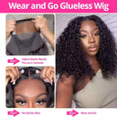 200 Density Curly Glueless Wigs Human Hair 13x6 HD Lace Frontal Wig Deep Wave Ready To Wear 6x6 Closure Wigs Pre Cut Preplucked