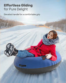 2-pack with premium canvas cover, suitable for kids and adults, 48-inch inflatable heavy-duty snow tube, made with thickened bot